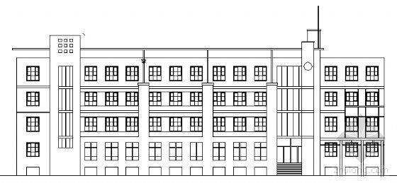 建筑设计图纸扩初资料下载-[库尔勒市]某四层中学建筑设计扩初图