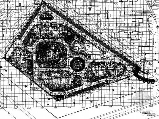 公园园林总图设计资料下载-[烟台]居住区园林景观工程施工总图