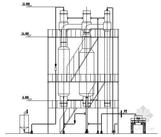 工业废水cad图资料下载-氯化钠工业废水双效蒸发成套图纸