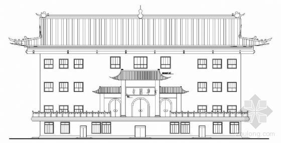 钟寺大雄宝殿建筑施工图资料下载-静音寺建筑施工图