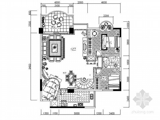 索诺马顶层复式住宅资料下载-顶层花园复式室内装修图