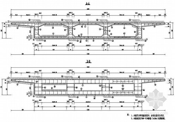 连续箱梁桥详图资料下载-互通主线高架桥连续箱梁普通钢筋构造节点详图设计