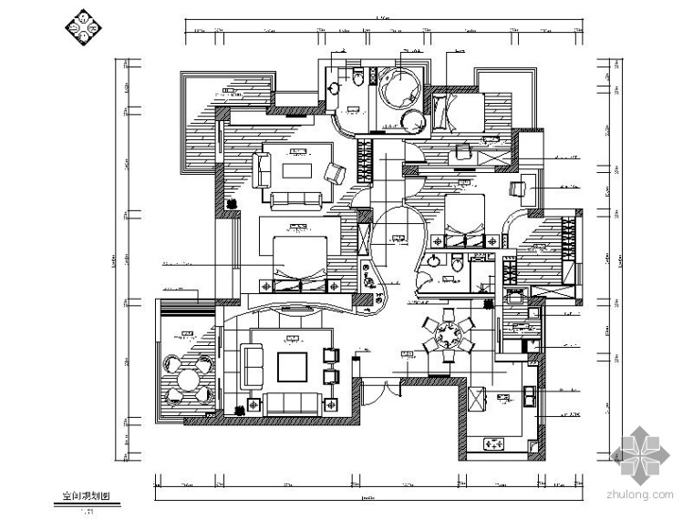 高层三居室现代风装修图资料下载-现代经典三居室装修图（含效果）