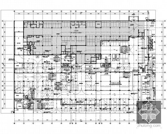 [浙江]14万平三级甲等综合医院电气施工图270张（新火规 新照明 甲级设计院）-地下一层A区动力干线平面图