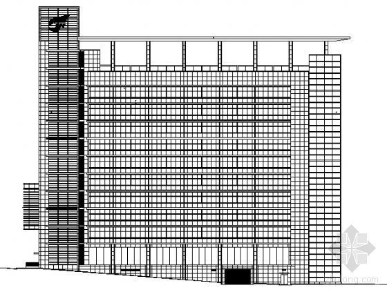 株洲十层办公楼建筑方案图资料下载-株洲某十层电子研发楼建筑方案图