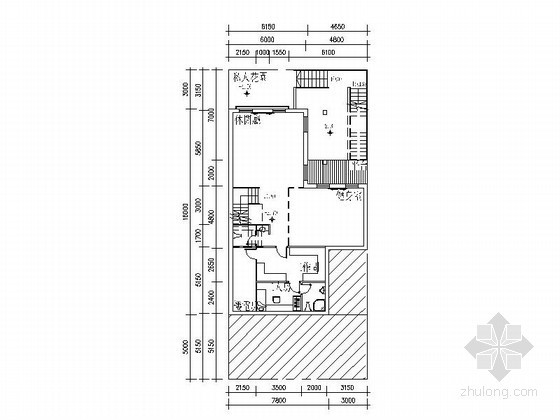 三层自建房别墅平面图资料下载-某三层现代别墅户型平面图（272）