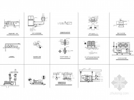 暖通设备安装大样图-空调大样图 