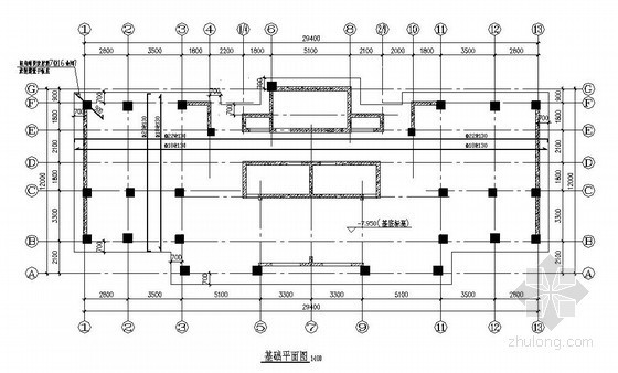设备筏板基础施工图资料下载-[烟台]框剪结构住宅楼施工图（16层 筏板基础）