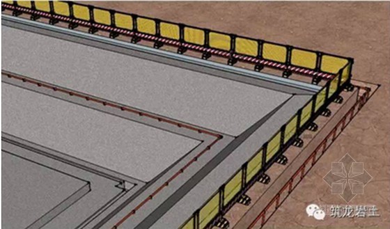 建筑工程基坑工程安全生产标准化做法三维图展示-基坑邻边防护 