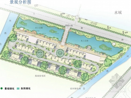 水景住宅设计方案介绍资料下载-[天长]滨河水景住宅景观设计方案