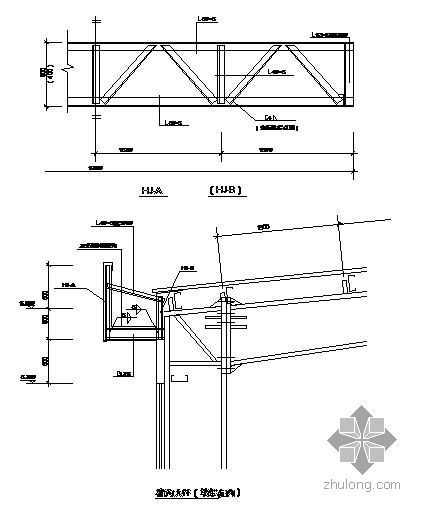 钢结构厂房檐口节点资料下载-某门式刚架厂房檐沟节点构造详图