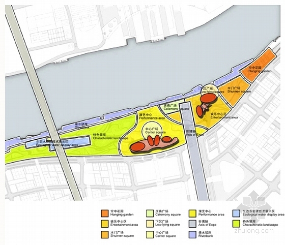 [上海]滨水生态世博园景观规划方案-功能区分析