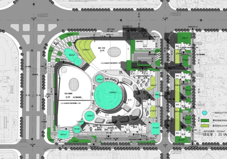 [江苏]高层高端型多业态城市综合体建筑设计方案文本-高层高端型多业态城市综合体建筑分析图