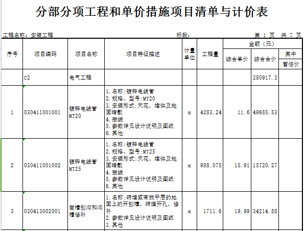 [广东]十层业基地项目公共空间(地下3层)装修工程预算书(图纸)-安装工程