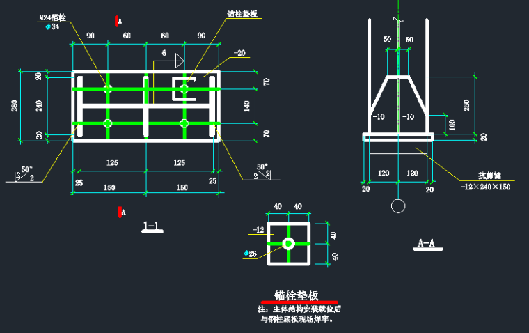 钢结构百叶窗节点做法资料下载-钢结构柱脚做法（铰接、刚接）