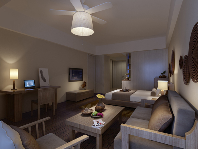 哥德堡清新舒适的公寓资料下载-舒适公寓居室3D模型下载