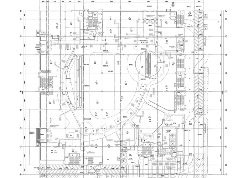 [河南]大型商场空调通风及防排烟系统设计施工图（人防设计）-一层空调水管平面图.jpg