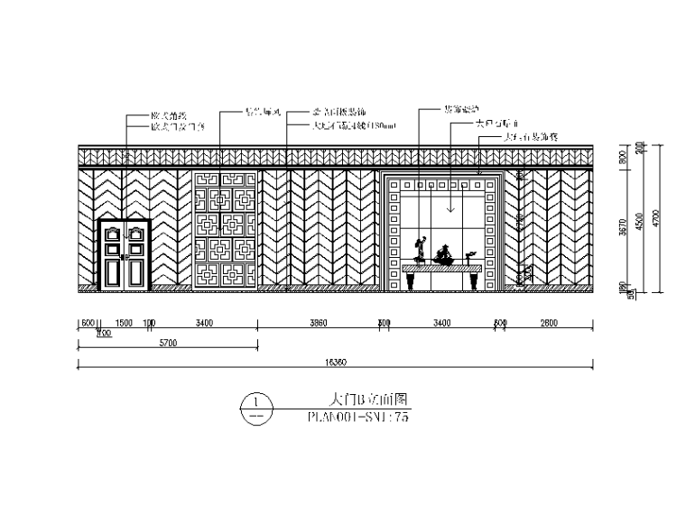 [浙江]整套办公楼设计CAD施工图(含效果图)-【浙江】整套办公楼设计CAD施工图(含效果图)立面图