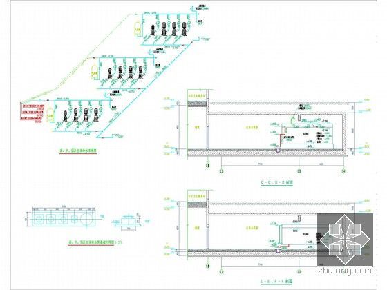 [福建]9万平米商业住宅小区给排水设计（气体灭火）-生活及消防水泵房详图