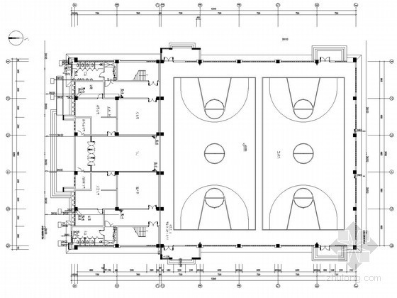 大学体育馆cad图纸资料下载-[安徽]大学体育馆水电施工图纸