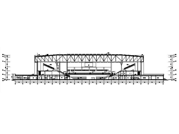 [山西]三层县级钢网架金属屋面丙型体育中心建筑施工图-三层县级钢网架金属屋面丙型体育中心建筑