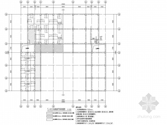 坡屋顶层结构图资料下载-四层框架综合楼结构施工图(坡屋顶)