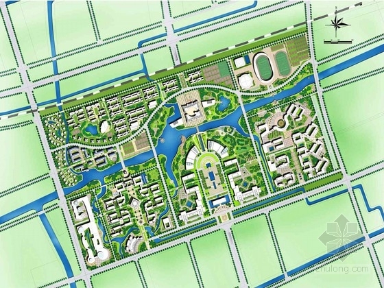 环保厂区规划设计方案资料下载-[杭州]绿色环保校园景观规划设计方案