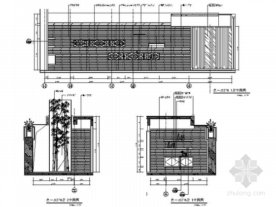 [广东]官宅双层别墅室内装饰设计CAD施工图-SPA立面图