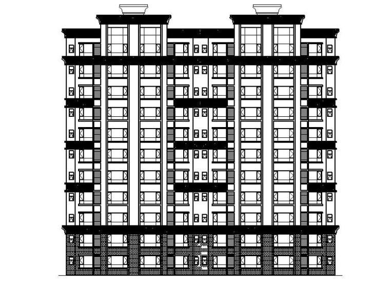 新疆住宅建筑设计资料下载-[新疆]11层剪力墙结构住宅建筑施工图（含效果图）