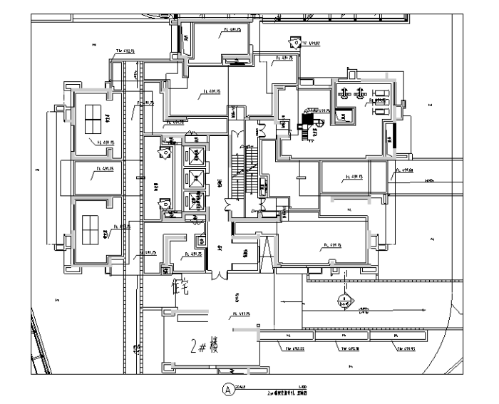 [四川]滨水商业街区居住区景观方案设计施工图（附实景图片）-架空层详图