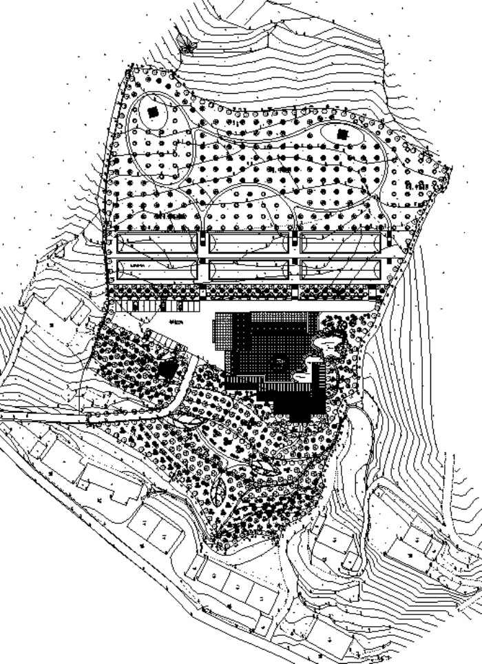 生态农业度假区景观规划设计CAD平面图-生态农庄主规划平面图