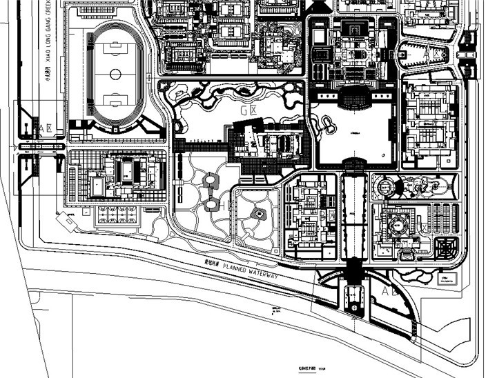 书院CAD施工图资料下载-[江苏]“书院文化”特色新校区室外景观工程施工图（四期全套完整）