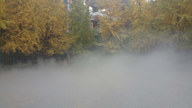 排水管国外施工现场,对比学习起来~-华西中学景观造雾01.jpg