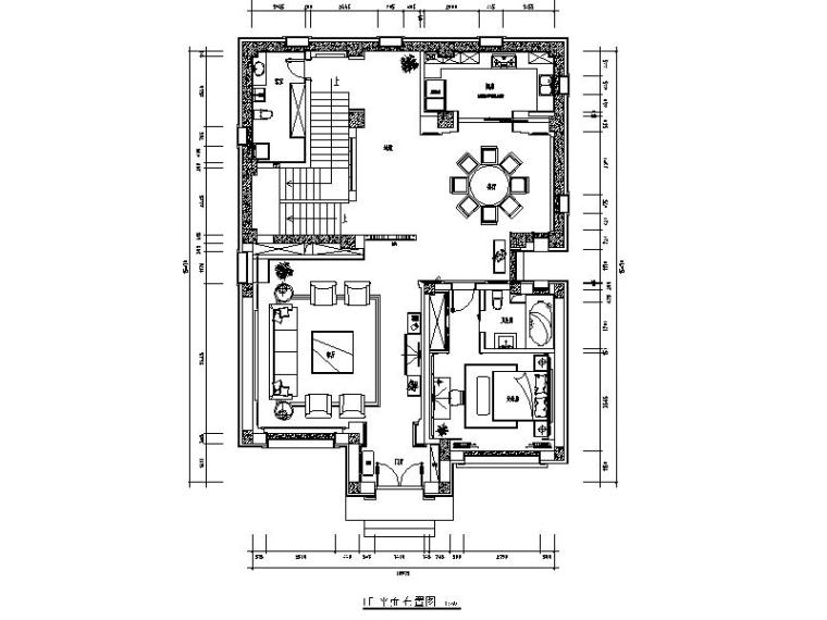 中式风格大厅效果图资料下载-[山西]中式风格的别墅设计施工图（含效果图）