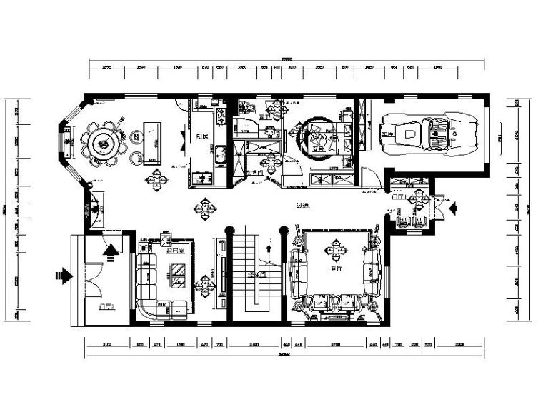 现代简约风格图资料下载-现代简约风格别墅设计施工图