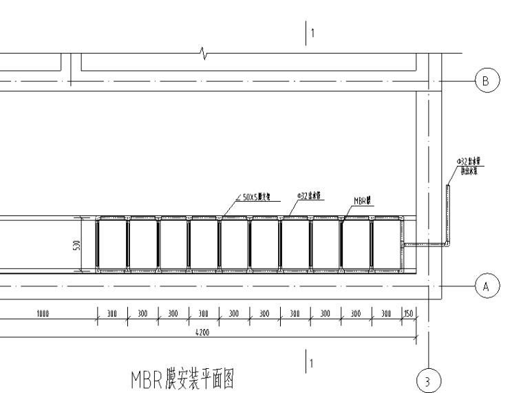 污泥干化处理工艺资料下载-昆明某纤维板厂再生水回用处理站工艺图