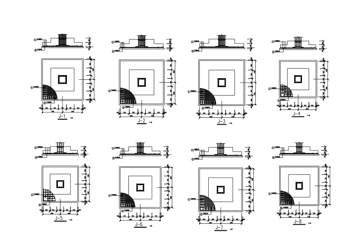 [新疆]4层框架结构商业楼全套施工图（建筑结构电气设备）-基础详图