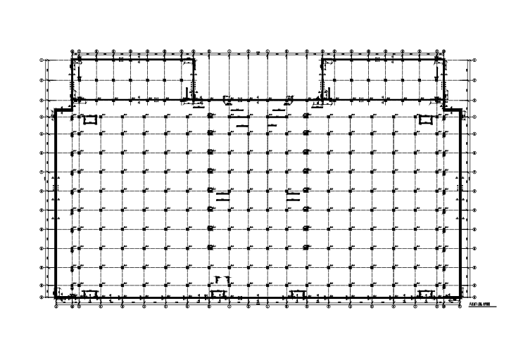 银行施工cad资料下载-[北京]框架结构银行数据中心结构施工图（CAD、52张）