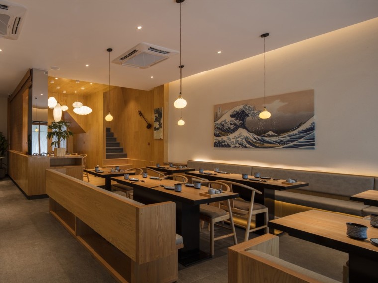日式料理餐饮空间平面图资料下载-嘉兴鹿岛日式料理店