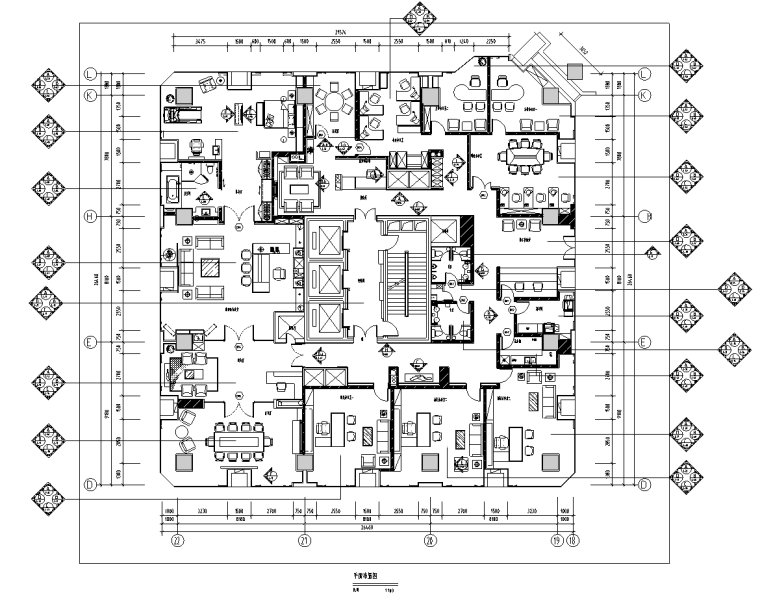 西安房地产设计资料下载-[陕西]西安富力地产办公施工图