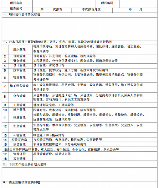 国内最大房建企业编制工程项目管理手册（124页）-项目经理月度报告.jpg