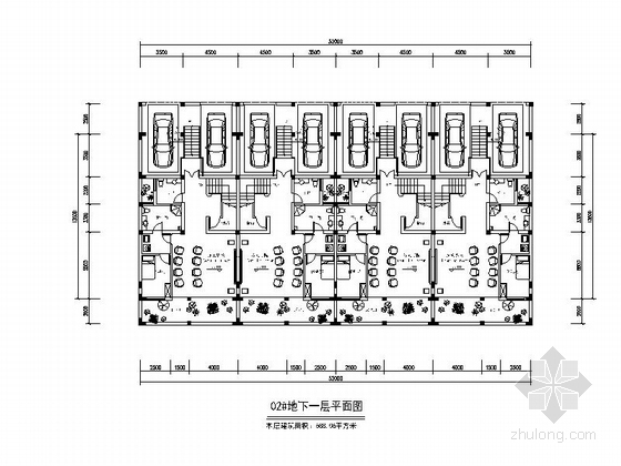 [合集]5套多层联排式别墅建筑施工图（超多合集）-5套多层联排式别墅建筑缩略图5套多层联排式别墅建筑平面图