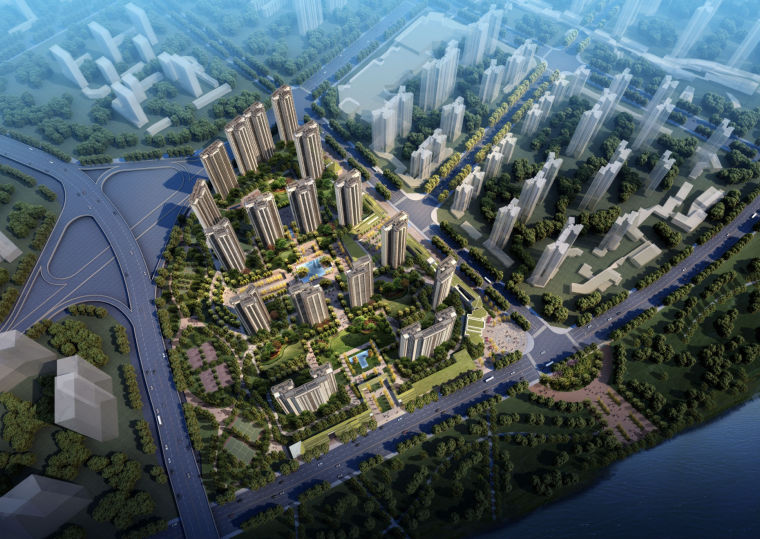 居住区庭院设计平面图资料下载-[上海]保利·公园里居住区建筑设计方案文本
