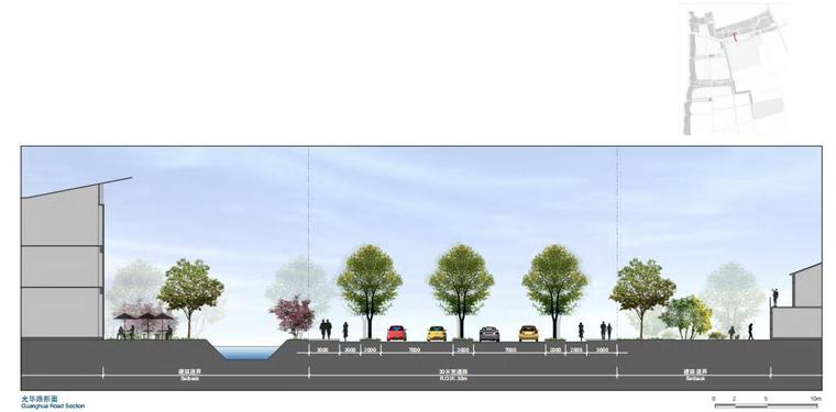 [上海]闵行国际旗忠体育城规划景观深化设计（PDF+100页）-断面图