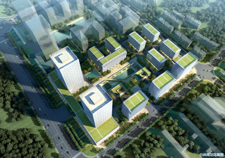 工业园的设计方案文本资料下载-[上海]嘉定高科技园功能规划建筑设计方案文本
