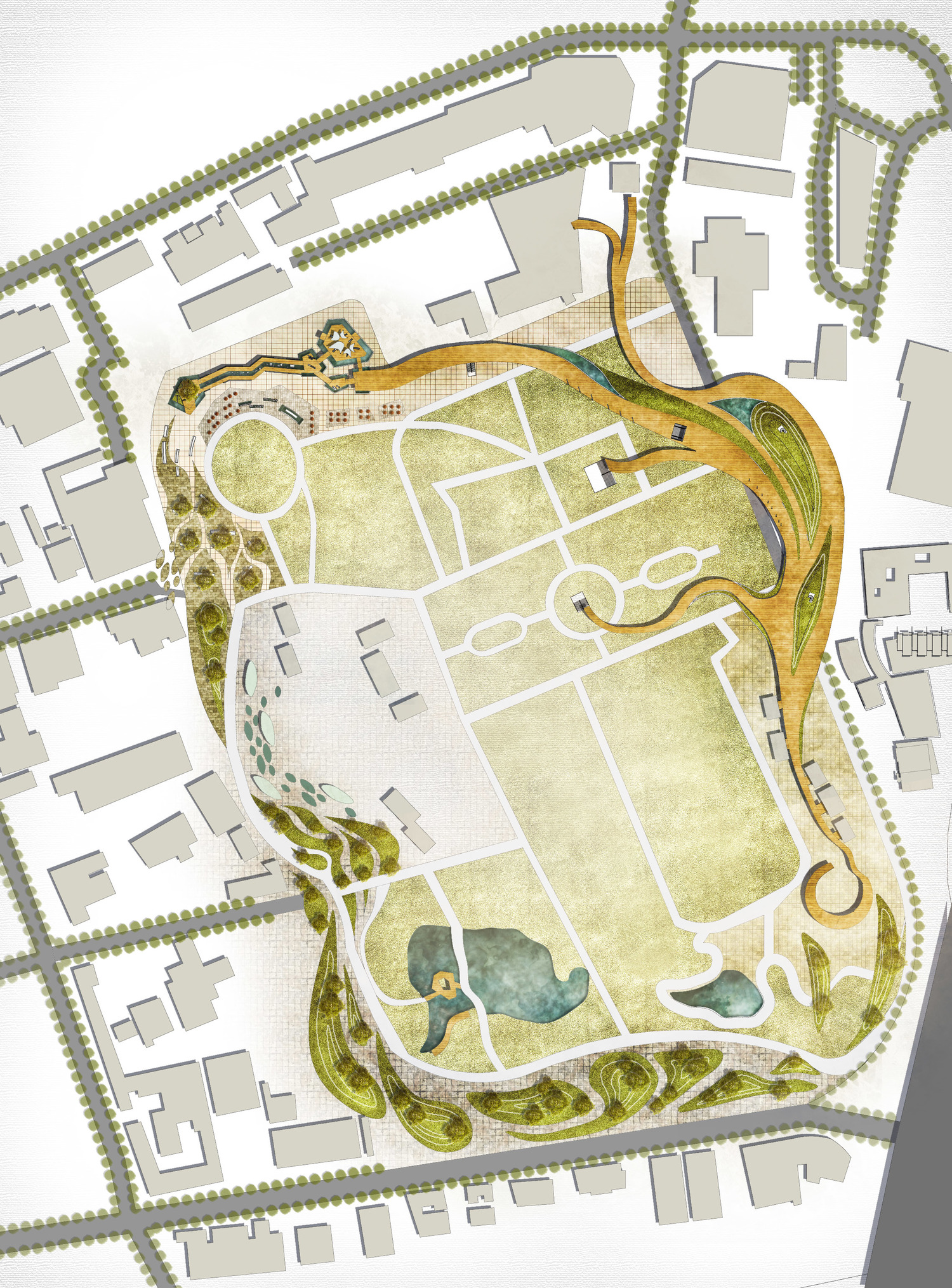 [讨论]ps彩平第二讲作业:城市公园景观平面图(此处回帖上传作业)