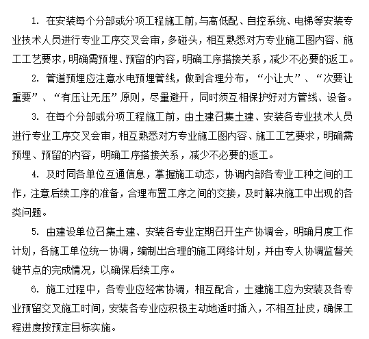 [德阳]明康华庭阳光四期消防工程施组（共128页）-专业安装单位的承诺和协调配合