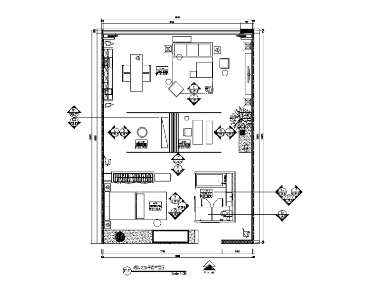 厨房地面CAD资料下载-[北京]新作！新中式禅意之家CAD施工图（SU模型+实景相片）