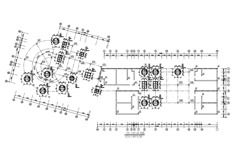 接待所平面图资料下载-三层框架结构招待所结构施工图（CAD、11张）