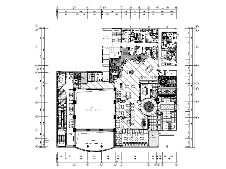 2层餐厅CAD资料下载-[黑龙江]哈尔滨二层亚洲熟食餐厅施工图